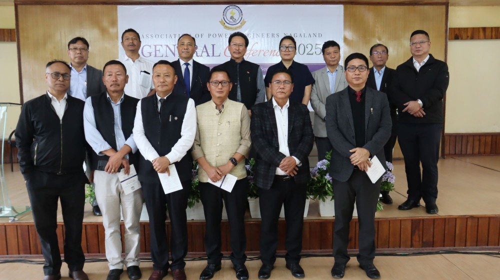 Minister KG Kenye and others during the general conference of Association of Power Engineers Nagaland in the conference hall of the Engineer-in-Chief (Power), Kohima on May 21.